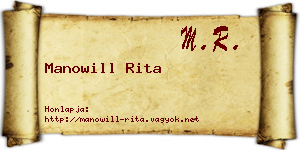 Manowill Rita névjegykártya